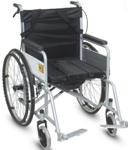 Foldable Seat Commode Wheelchair for Supporting Belt