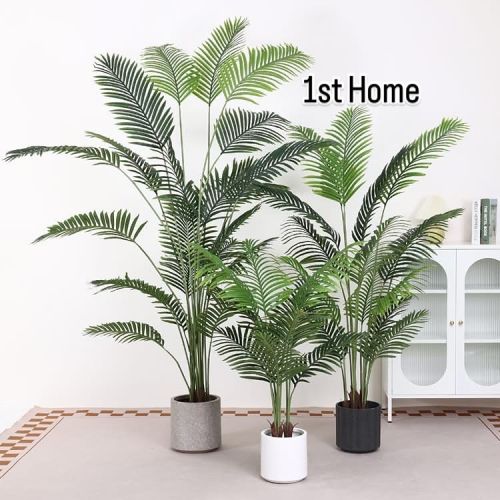 Plastic Decorative Artificial Plant, Color : Dark Green, Green