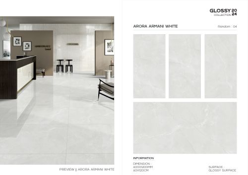 Raykas Glossy Ceramic Floor Designer Tiles, Color : All 600X1200 Mm