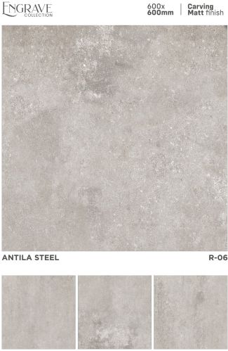 Raykas Ceramic Vitrified Carving Floor Tiles 600x600mm
