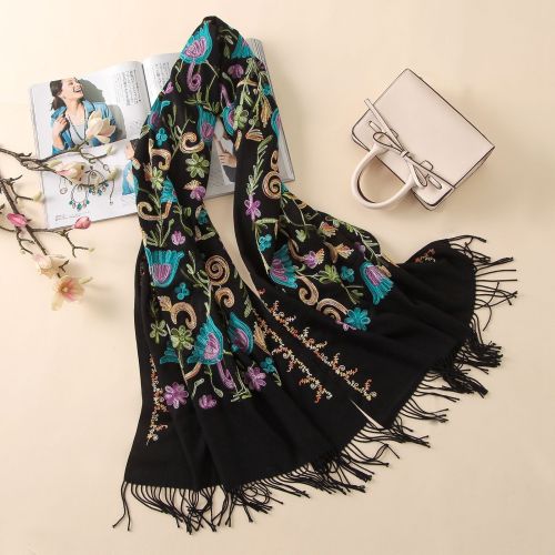 Ladies Embroidered Woolen Scarf