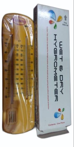 Manual Wet And Dry Thermometer Hygrometer, Handle Material : Plastic