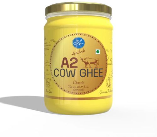 Aadvik Foods A2 Cow ghee- 500ml, Color : Yellow, Form : Liquid