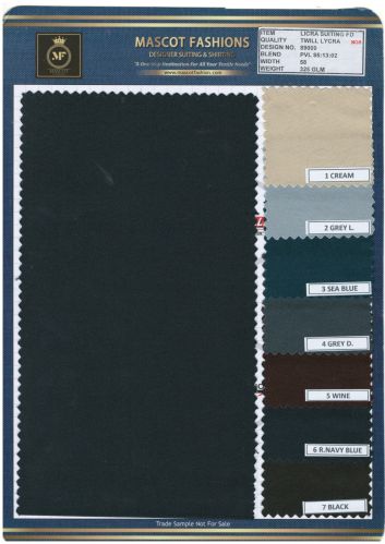 Plain Twill Lycra Suiting Fabric, Packaging Type : Roll