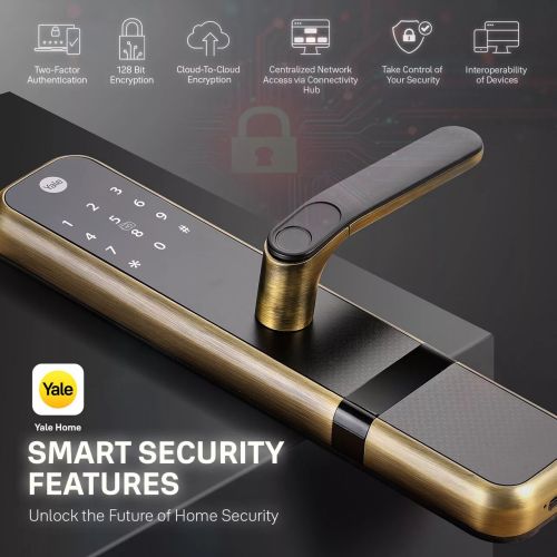 Yale Zuri Antique Bronze Bluetooth Wifi Smart Door Lock 5 Way Access