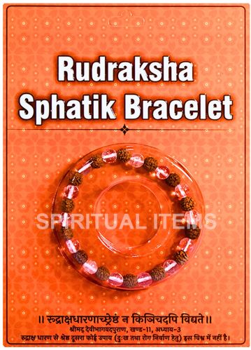 Sphatik Rudraksha Bracelet, Work : Beaded, Gender : Unisex