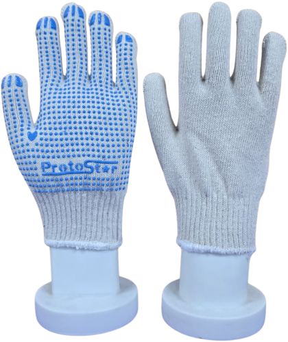 Protostar Blue Dotted Hand Gloves Multi Sizes, Gender : Unisex