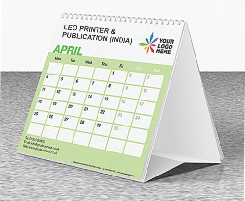 Desktop Table Calendar with Branding, Color : Corporate Colors