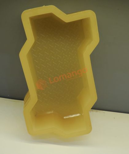 Zigzag Cement Lomango Rubber Mould Paver Block, Color : Yellow