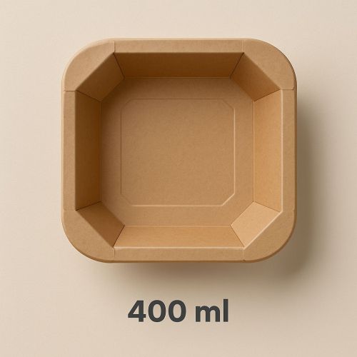Laminated Paper Containers Kraft -400 Ml for Storage Use