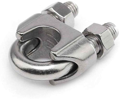 Steel Wire Rope Clamps, Color : Silver