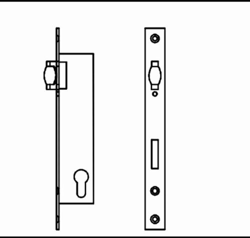 Dormakaba Stainless Steel Dorma 985 Narrowstile Roller Latch Lock