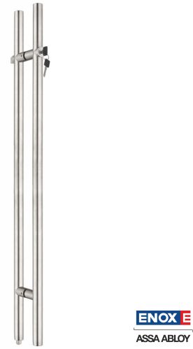 Polished Stainless Steel Enox Pull Handles with Lock, Color : Silver