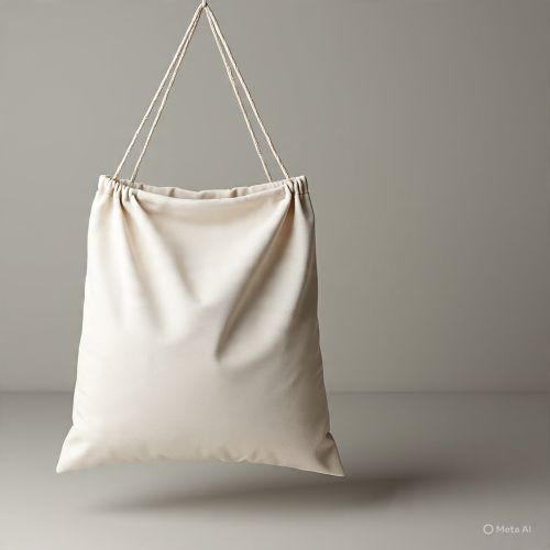Plain Cotton Laundry Bags Draw String