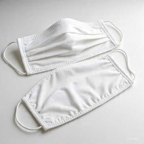 Cotton Safety Mask, Color : White Medium