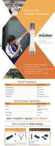 Micker Battery Wireless Microphone with Speaker Modern