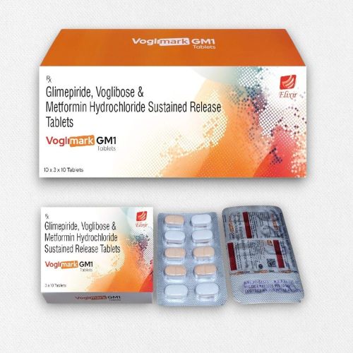 Glimepiride, Voglibose & Metformin Hydrochloride Sustained Release Tablets