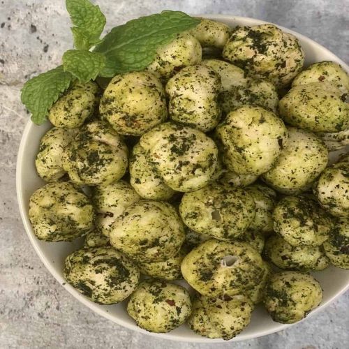 Mint Pudina Makhana, Color : Green, Taste : Spicy