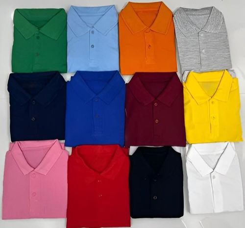 Plain Mens Cotton Matty Polo T-Shirts, Sleeve Type : Half Sleeve