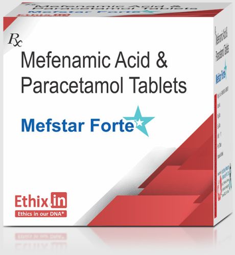 DR.ethix Mefstar Forte Mefenamic Acid Tablets, Packaging Size : 20x15
