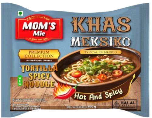 Moms Mie Tortilla Spicy Noodles, Color : Gray Instant