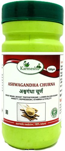 Karmeshu Raw Ashwagandha Churna, Packaging Size : 100g