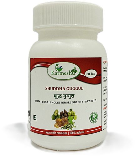 Karmeshu Shuddha Guggulu Tablet, Color : White