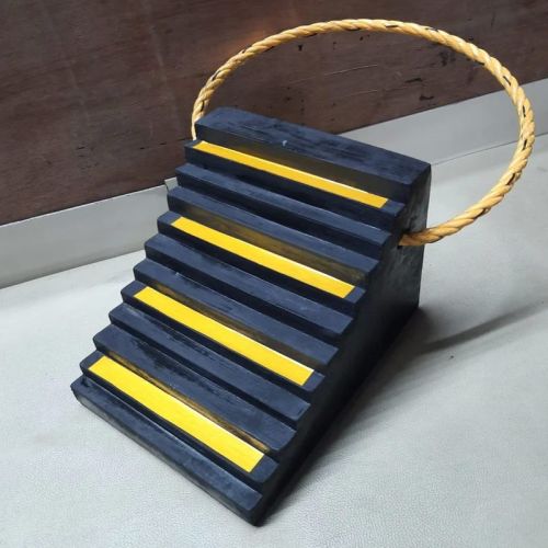 Rubber Rope Wheel Chock, Color : Black, Yellow Standard