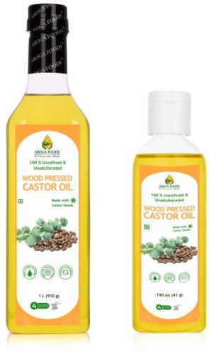 Aroga Foods Cold Pressed Castor Oil for Skincare, Haircare