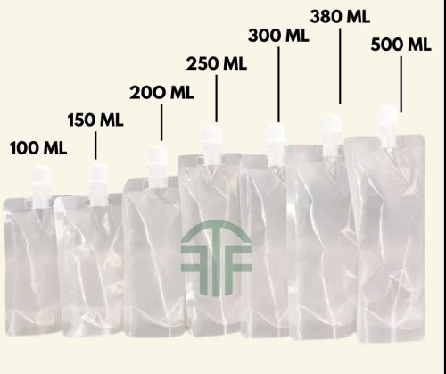 PET/PE Printed / Plain Stand Up Spout Pouch, Packaging Type : Bulk