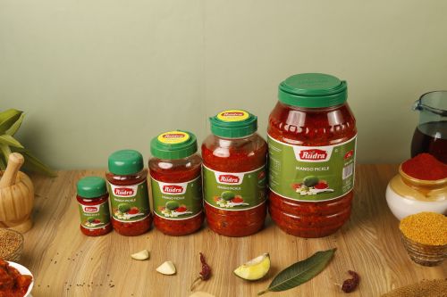 Natural Mango Pickle 1 Kg (Rudra), Color : Red