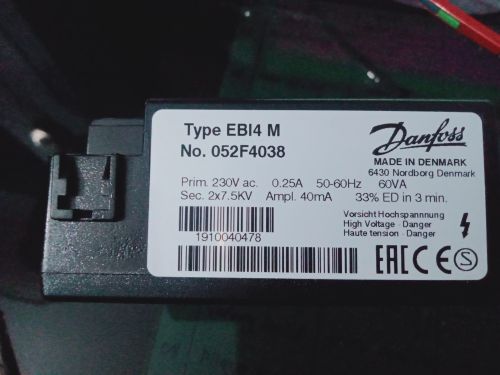 Danfoss Ignition Transformer, Power Source : Electricity