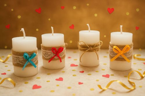 Wax Decorative Scented Pillar Candles