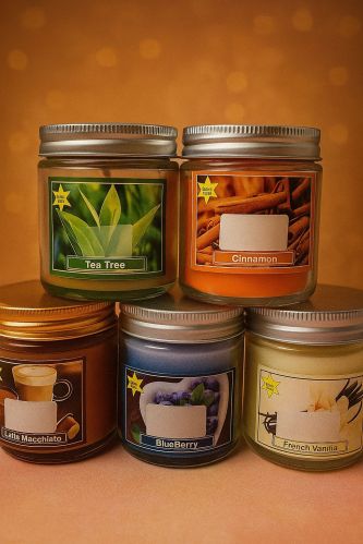 Glass Multicolor Luxury Scented Jar Candles