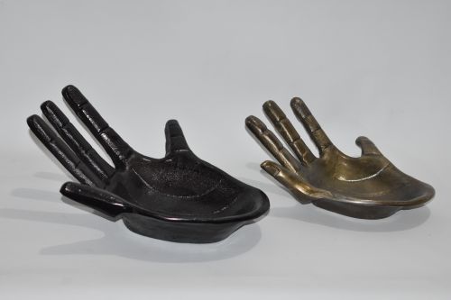 Hand Shaped Trinket Trays Set OF 2 Pcs