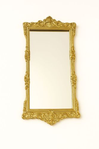 Aluminium Ornate Golden Rectangular Tray for Home Decor