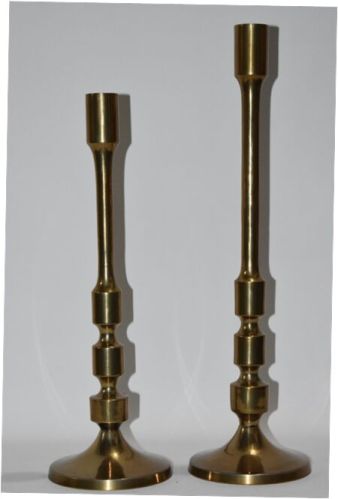 Aluminum Sleek Cylindrical Taper Candle Holder Set