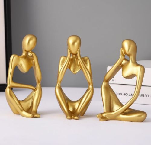 Decorative Abstract Thinker Men Set