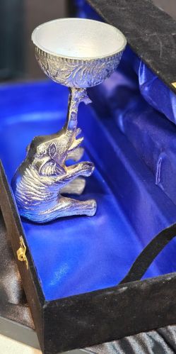 German Silver Polished Elephant Bowl