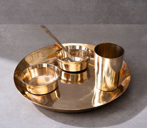 Kansa Dinner Plate Set | 5 Pieces