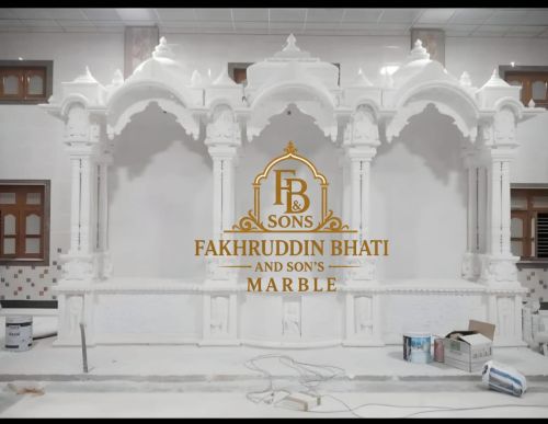 Marble Stone Temple Gate, Color : White Antique