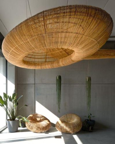 Bamboo Rattan Pendant Light, Packaging Type : Natural