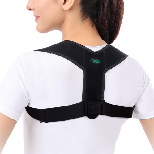 Tynor Cure Plastic Sleek Posture Corrector, Color : Black Standard