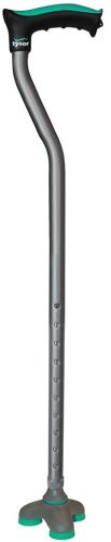 Tynor Cure Plain Aluminum Trio Walking Stick, Color : Grey