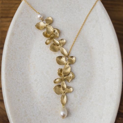 Polished Statement Gold Plated Brass Necklace, Color : Golden