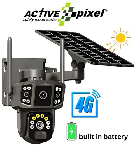 Active Pixel Solar CCTV Camera, Color : Black Dome