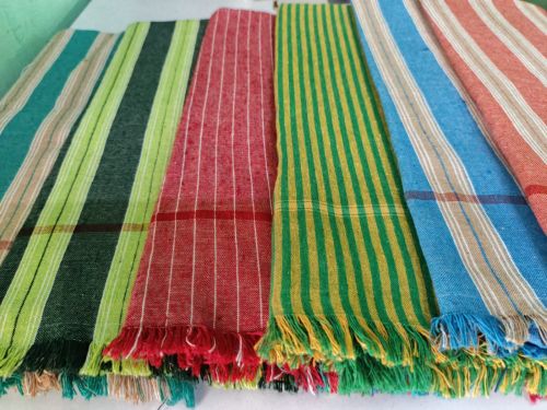 Checked Cotton Towel, Color : Multicolor, Technics : Machine Made