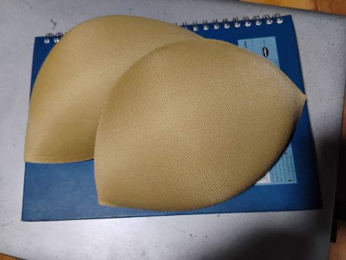 Plain Lycra Cotton Eye Shape Bra Pads, Color : Skin