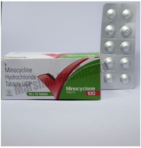 Minocyclone 100 Minocycline Hydrochloride Tablets USP, Purity : 100%