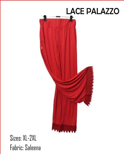 Polyester Ladies Party Wear Designer Palazzo, Pattern : Plain